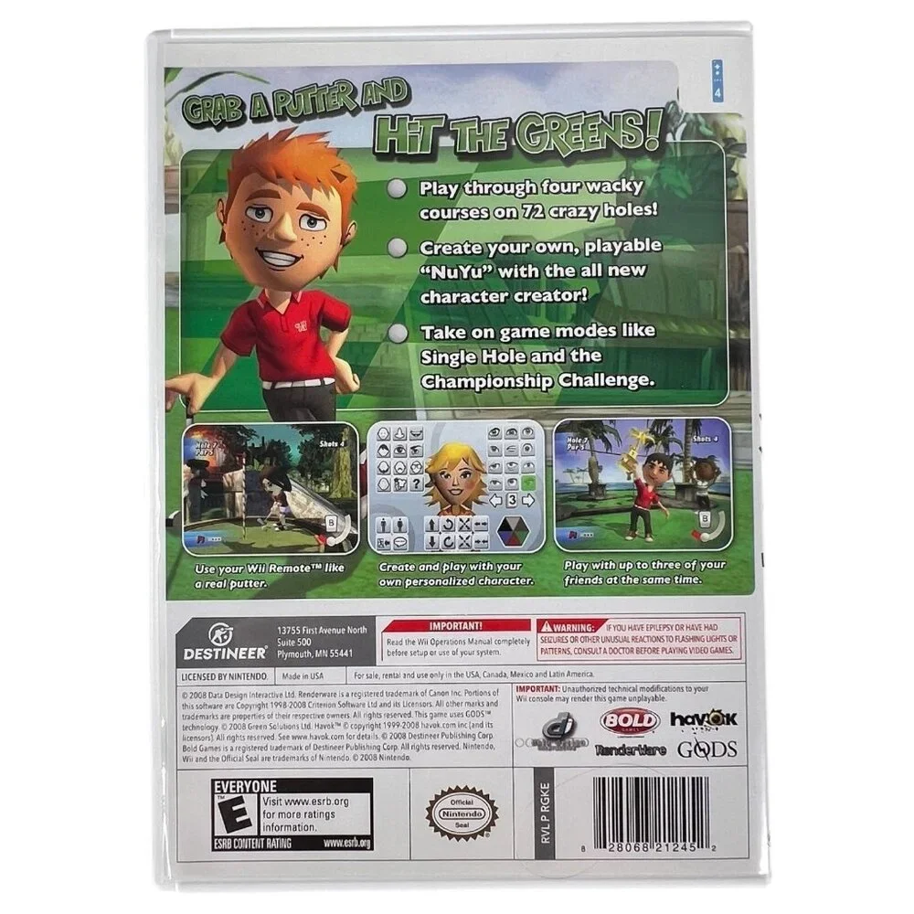 Nintendo Wii Kidz Sports Crazy Golf Video Game With Manual &‎ Case Complete